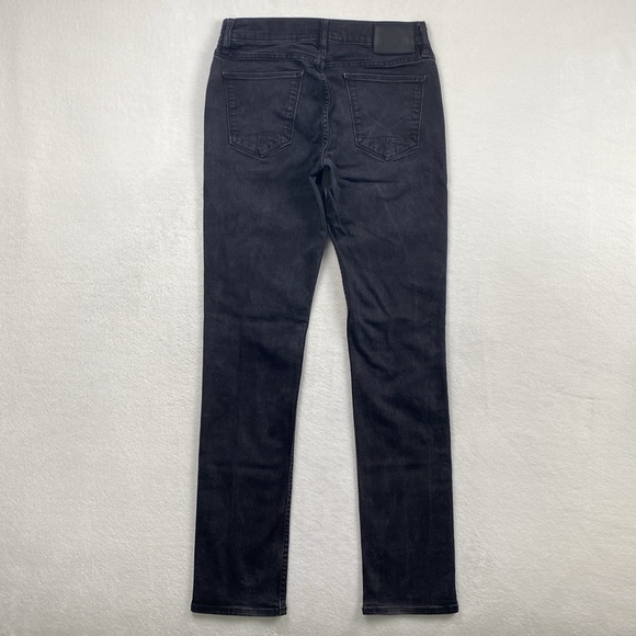 Hudson Blake Slim Straight Fit Twill Denim Jeans (Black) - Picture 4 of 16